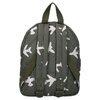 children's backpack airplane army green detail with name