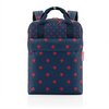 everyday backpack M mixed dots red detail with name