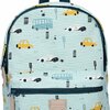 children's backpack mini blue detail with name