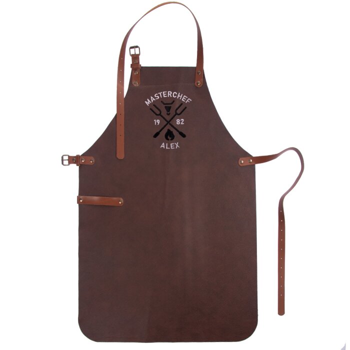 BBQ leather apron - masterchef
