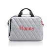 laptop bag rhombus light gray with name