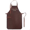 BBQ leather apron with text