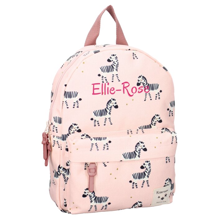 children's backpack to the zoo pink