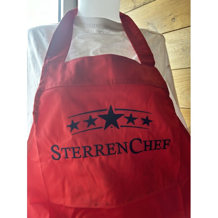 pre-embroidered star chef kitchen apron