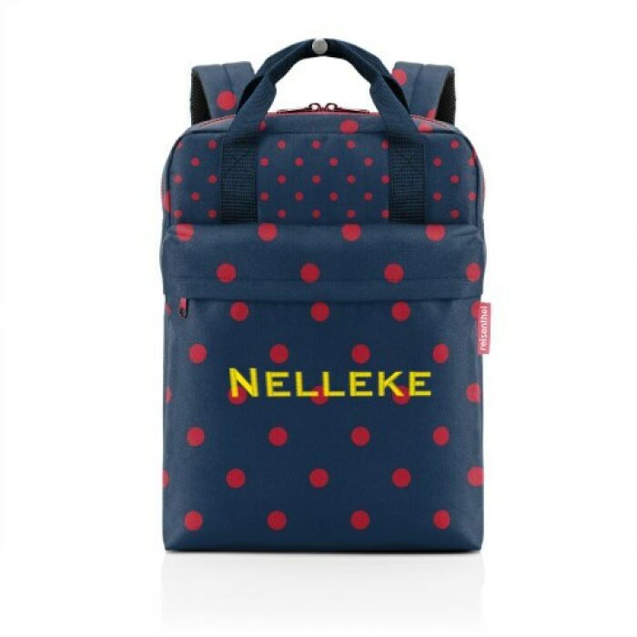 allday backpack M mixed dots red