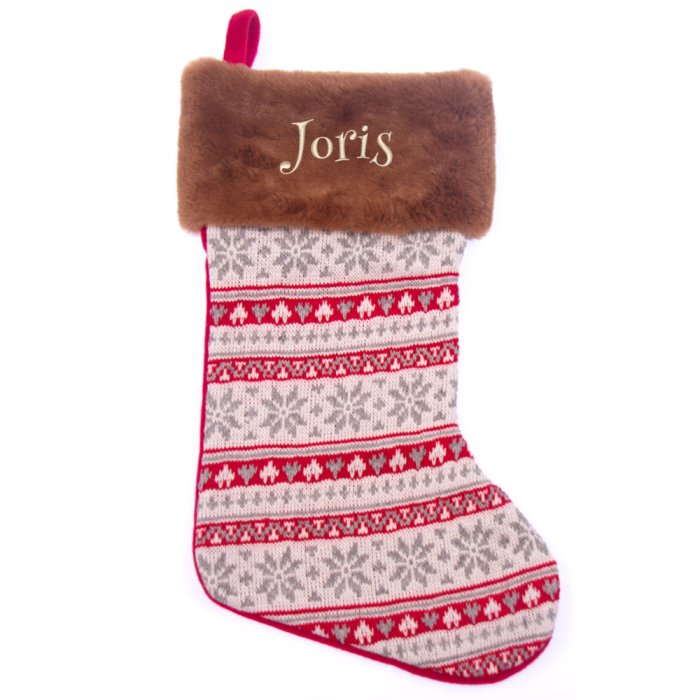 BorduurCompany scandinavian christmas stocking star