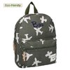 children's backpack airplane army green with name