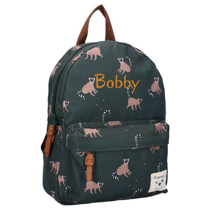 children's backpack to the zoo army green