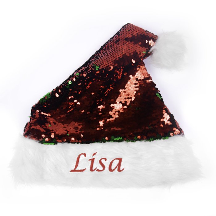 BorduurCompany christmas hat with sequins